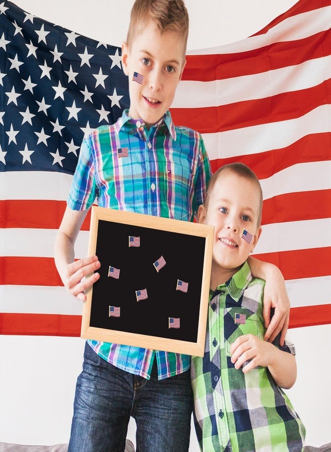 CPicdn 210Pcs American Flag 3D Dome Sticker, Patriotic Mini Flag Sticker Independence Day Supplies Waterproof Veterans Memorial Day USA Pride Support Decal for Your Name Badge Parade Gift - Image 5